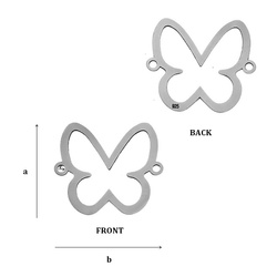 CL-461/B Baza MOTYL 17,7 mm Srebro pr. 925