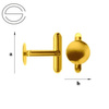 MTBZ-10 Cufflinks base Silver 925 GOLD PLATED