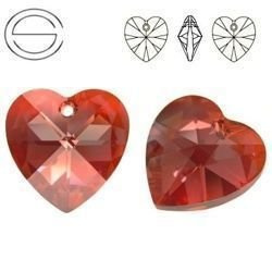 6228 MM 14 Swarovski Heart RED MAGMA REDM