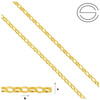 Rolo RZ 116 Sterling Silver 925 Silver Chain for Jewelry Making GOLD PLATED