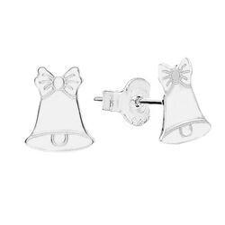 SZT-760 Silver earrings BELL CHRISTMAS - Sterling Silver 925