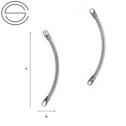 RLWP-2/50 Rurka wykończona Srebro 925 RODOWANE