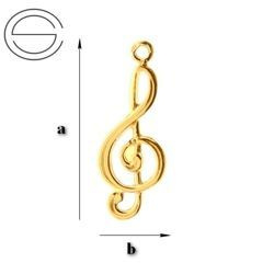 CHAZ-36 KLUCZ Element do podw Srebro 925 POZŁACANE