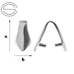 KWP-40 Bail for Swarovski Silver 925 RHODIUM