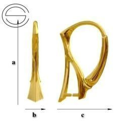 BBAZ-4 Bigle do Swarovskiego Srebro 925 POZŁACANE