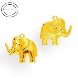 CHAZ-113 SŁOŃ do podwieszania Srebro 925 POZŁACANE