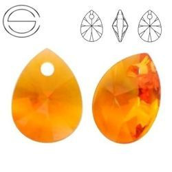 6128 MM 12 Swarovski Mini Pear TANGERINE