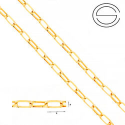 RZ-047 Łańcuszek 10 cm Srebro pr. 925 POZŁACANE