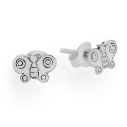 Silver earrings BUTTERFLY - SILVER 925