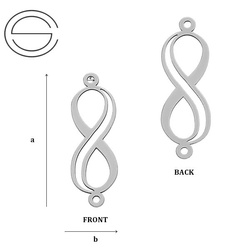 CL-366 INFINITY Pendant 8,4 x 25,0 mm Sterling Silver