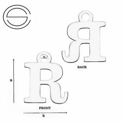 CL-213M "M" Pendant 10,3 x 12,9 mm Sterling Silver 925