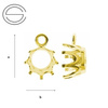 OCZ-9 W Bail for cubic zirconia Silver 925 GOLD PLATED