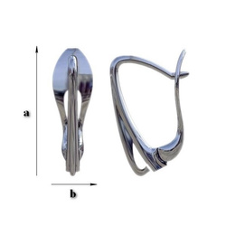 BK-09 Snap Earrings Silver 925