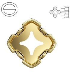 4784/S MM 8 Swarovski Greek Cross - Gold