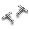 MTBS-6 Cufflinks setting Silver 925  RHODIUM PLATED