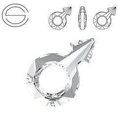 4878 MM 18 Swarovski Male Symbol CRYSTAL