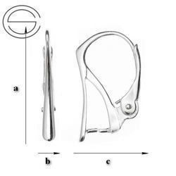 BA-8 Leverbacks - Earring Hooks - Sterling Silver 925 / gram