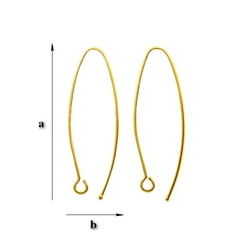 BRZ-1  Earwires Silver Gold Plated