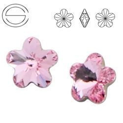 4744 MM 6 Swarovski Flower LIGHT ROSE F