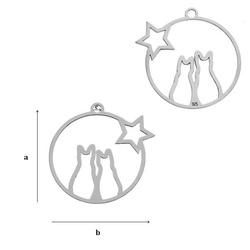 CL-421A CATS Pendant 19,6 mm Sterling Silver 925