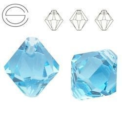 6328 MM 6 Swarovski XILION Bicone AQUAMARINE