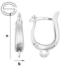 BK-12  Snap Earrings Silver 925