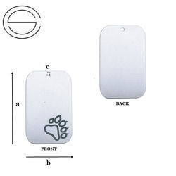 CL-578 Blaszka łapa niedźwiedzia Srebro 925