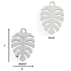 CL-302 MONSTERA LEAF Pendant 14 mm Sterling Silver 925