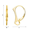 BAZ-86 Leverbacks - Earring Hooks - Sterling Silver 925 Gold Plated