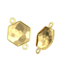 4683/J MM 10 Swarovski Fantasy Hexagon - setting - Gold