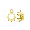 OCZ-6 W Bail for cubic zirconia Silver 925 GOLD PLATED