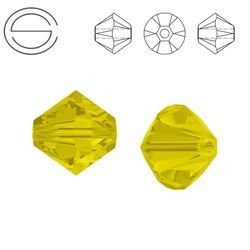 5328 MM 4 Swarovski XILION Bicone YELLOW OPAL