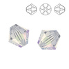 5328 MM 4 Swarovski XILION Bicone WHITE OPAL AB