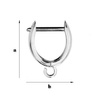 BK-75  Snap Earrings Silver 925
