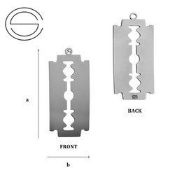 CL-448 RAZOR BLADE Pendant 22,2 mm Sterling Silver 925