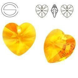 6228 MM 14 Swarovski Heart SUNFLOWER
