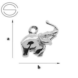 CHA-22 SŁOŃ Element do podwieszania Srebro 925