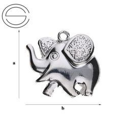 CHA-119 SŁOŃ Element do podwieszania Srebro 925