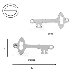 CL-619/B Zawieszka KLUCZ 19 x 9 mm Srebro pr. 925