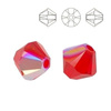 5328 MM 4 Swarovski XILION Bicone LIGHT SIAM AB