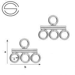 WDK-1 Rozdzielacz wykończenie do naszyjników, bransoletek, kolczyków Srebro 925 /gram