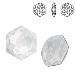 4683 MM 10 Swarovski Fantasy Hexagon WHITE OPAL F