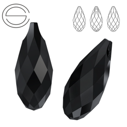 6010 MM 21 Swarovski Briolette JET