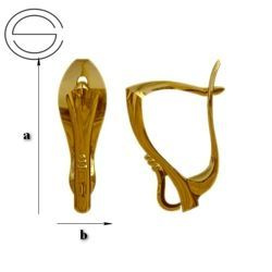 BKZ-7  Snap Earrings Silver Gold Plated