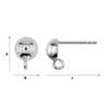 SH-43 HALFBALL EARRING WITH LOOP SILVER 925/GRAM