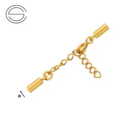 BN-01-2-Z BAZA do wklejania rzemieni 925 POZŁACANE