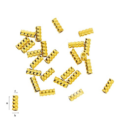 RKOZ-05 Rurka prosta karbowana 5 mm 925 POZŁACANA