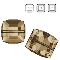 5601 MM 8 Swarovski Cube GOLDEN SHADOW GSHA