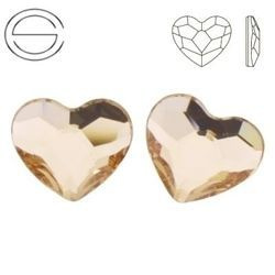 2808 MM 6 Swarovski Heart LIGHT SILK F
