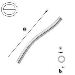RS-1,5/20 Rurka skręcana 20 mm Srebro 925